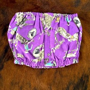 Vintage button up tube top